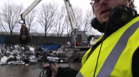 found sound recording in a scrapyard by Automated Acoustics